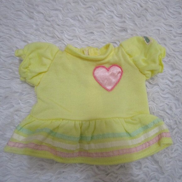 Cabbage Patch Kids Other - Cabbage Patch Kids Yellow Doll Dress with shimmer heart and stripes EUC
